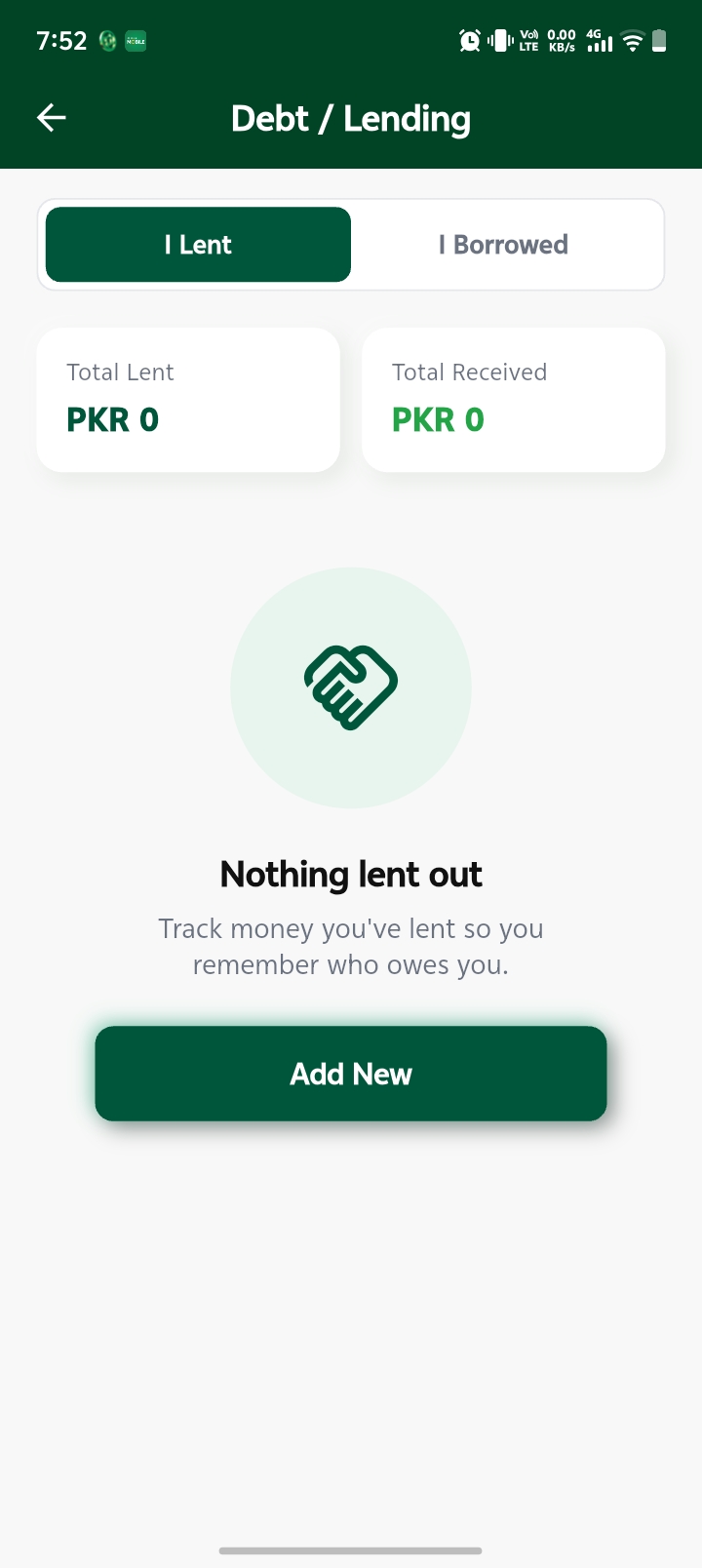 Debt and lending tracker